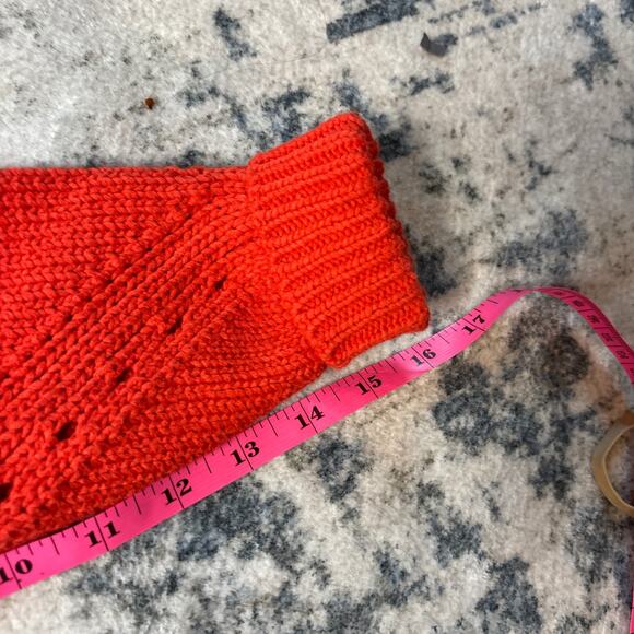 J. Crew Pointelle Stitch Long Sleeve Knit Pullover Sweater Red Women's Size XXS - Picture 6 of 8